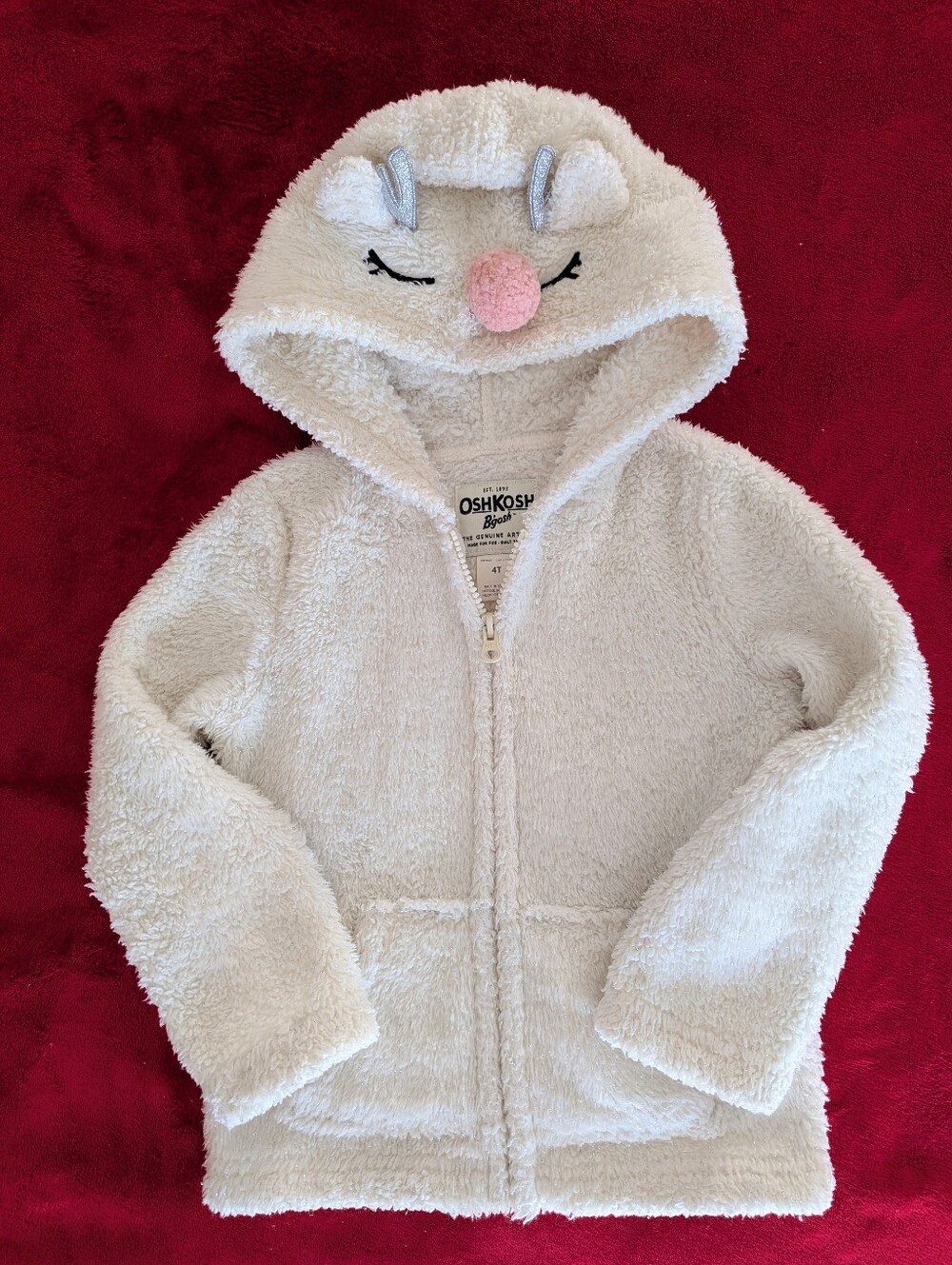 4T Oshkosh fluffy hoodie